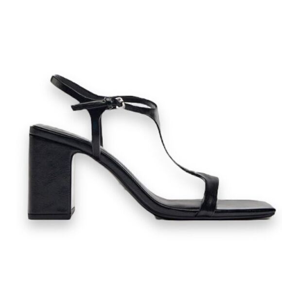 Zara Black Strappy Sandals - Picture 5 of 8